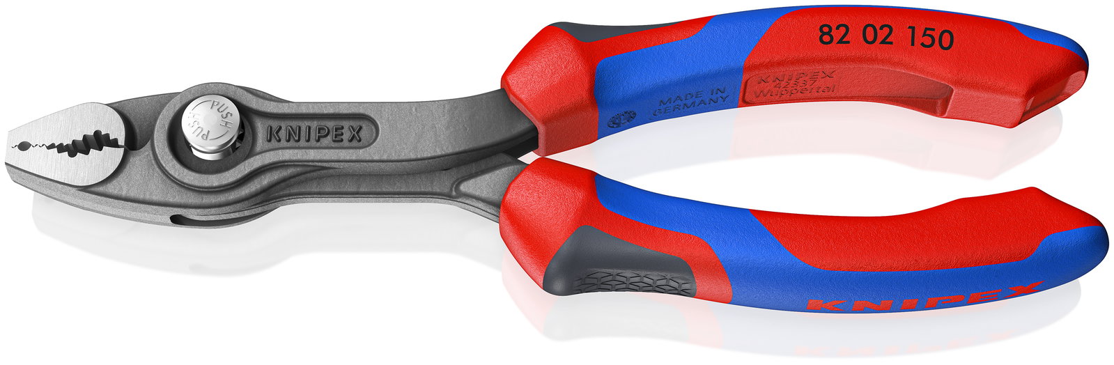 KNIPEX 82 02 150 SB TwinGrip Front and side gripping pliers with comfort handles grey atramentized 150 mm