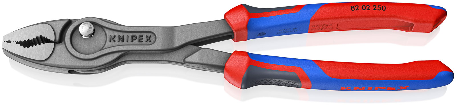 KNIPEX 82 02 250 SB TwinGrip Front and side gripping pliers with comfort handles grey atramentized 250 mm