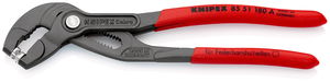 KNIPEX 85 51 180 A Spring Hose Clamp Pliers with non-slip plastic coating grey atramentized 180 mm
