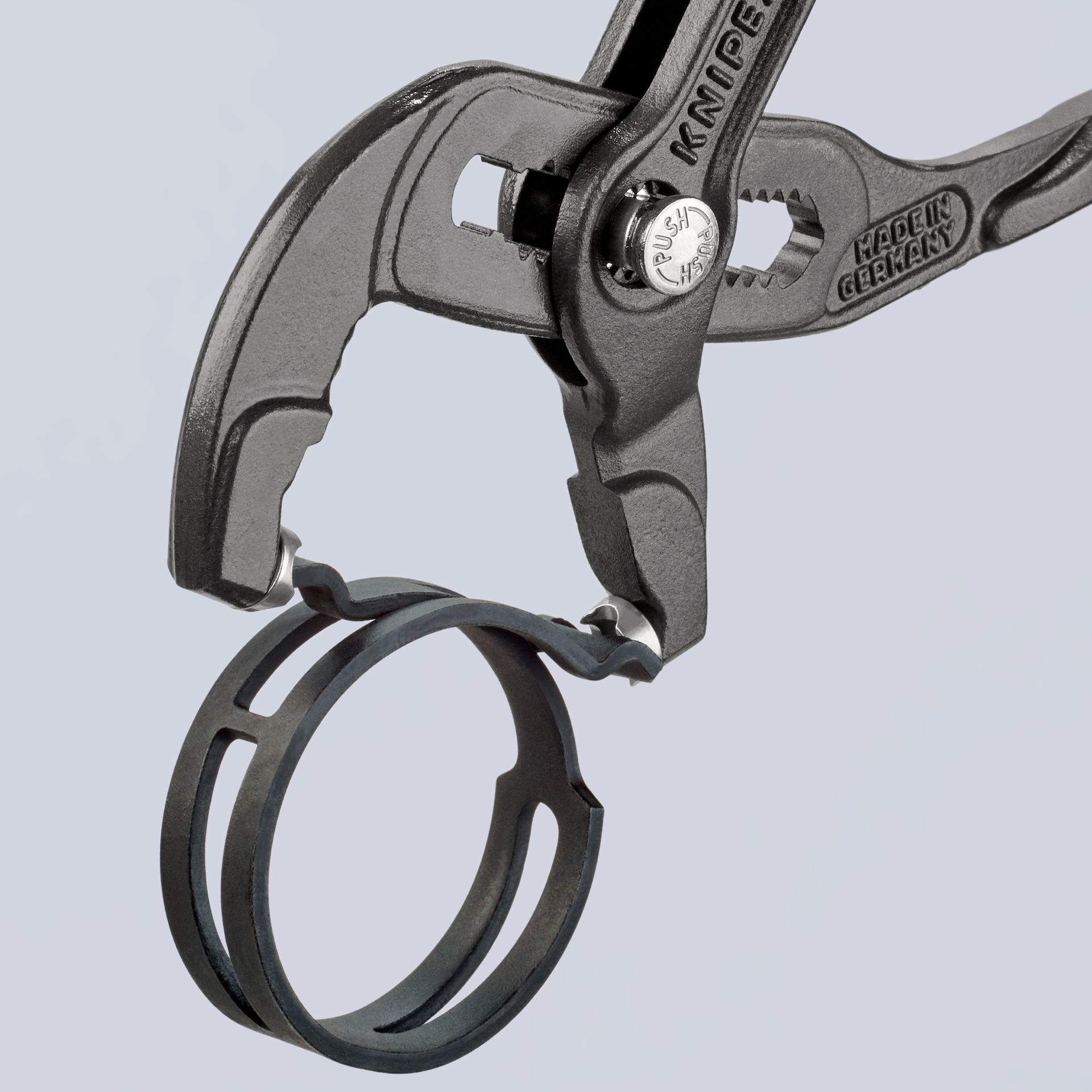 KNIPEX 85 51 180 A Spring Hose Clamp Pliers with non-slip plastic coating grey atramentized 180 mm – Image 4 of 6