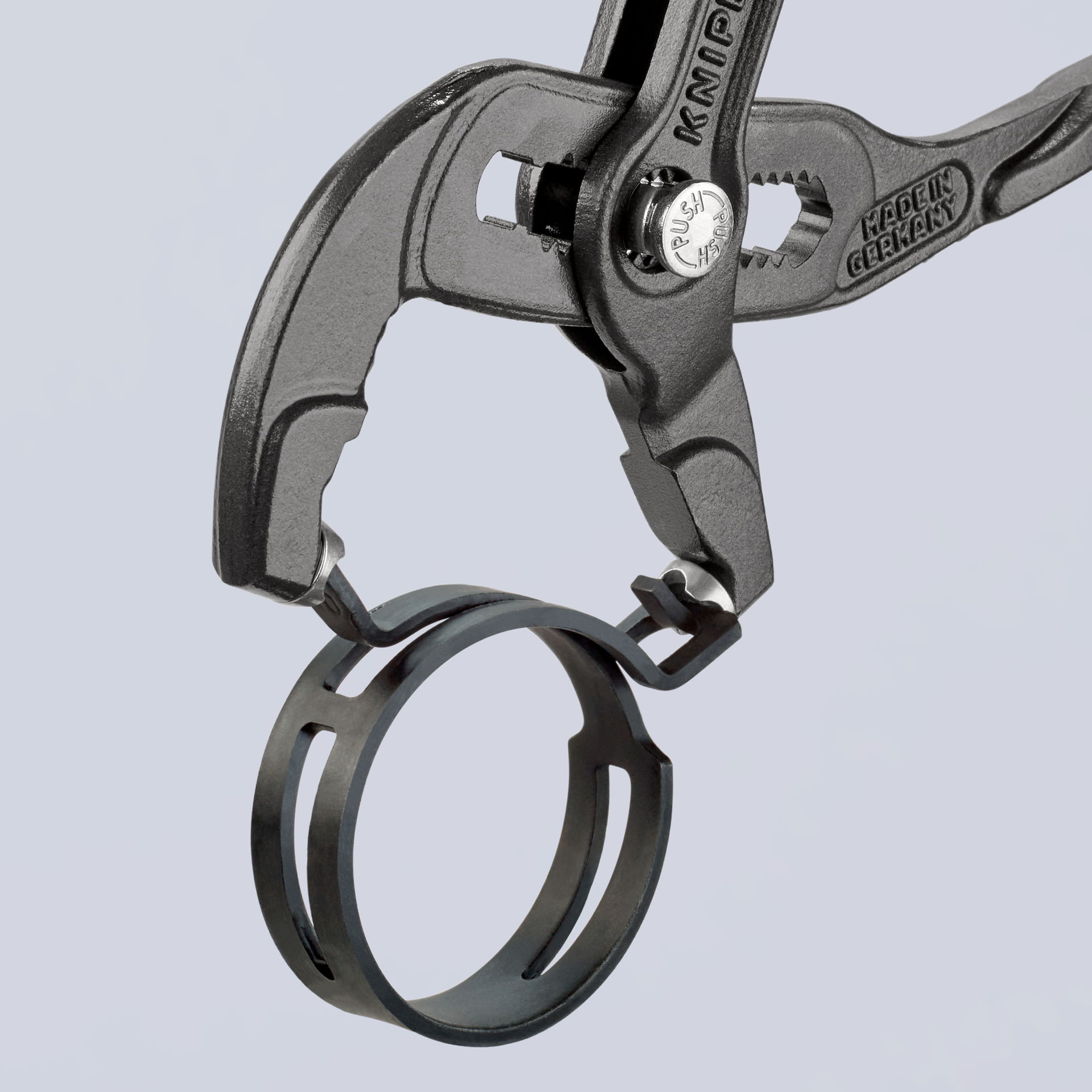KNIPEX 85 51 180 A Spring Hose Clamp Pliers with non-slip plastic coating grey atramentized 180 mm – Image 5 of 6