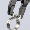 KNIPEX 85 51 180 C Hose Clamp Pliers for Click clamps with non-slip plastic coating grey atramentized 180 mm