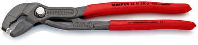 KNIPEX 85 51 250 A Spring Hose Clamp Pliers with non-slip plastic coating grey atramentized 250 mm
