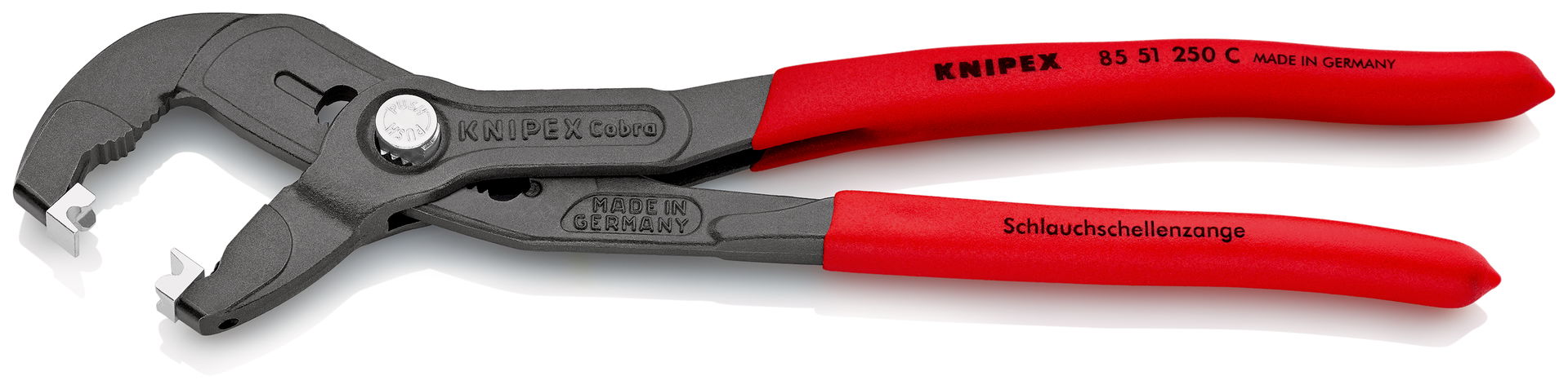 KNIPEX 85 51 250 C Hose Clamp Pliers for Click clamps with non-slip plastic coating grey atramentized 250 mm – Image 2 of 6