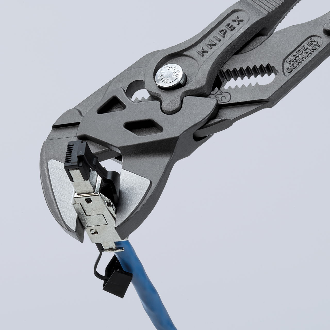 KNIPEX 86 02 250 Pliers Wrenches pliers and a wrench in a single tool with multi-component handles grey atramentized 250 mm – Image 4 of 5