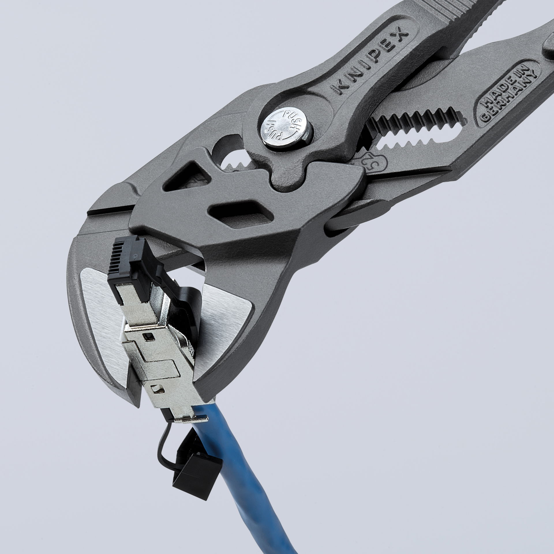 KNIPEX 86 02 250 Pliers Wrenches pliers and a wrench in a single tool with multi-component handles grey atramentized 250 mm – Image 4 of 5
