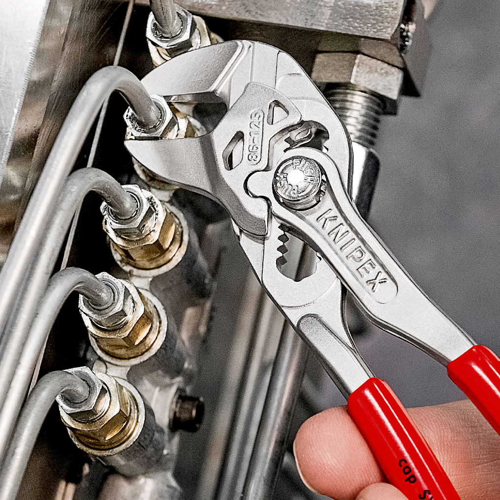 KNIPEX 86 03 125 Mini pliers wrench pliers and a wrench in a single tool with plastic coating chrome-plated 125 mm – Image 3 of 6