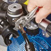KNIPEX 86 03 125 Mini pliers wrench pliers and a wrench in a single tool with plastic coating chrome-plated 125 mm