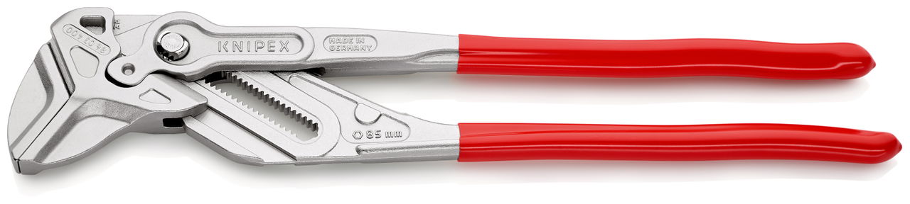 KNIPEX 86 03 400 Pliers Wrench XL pliers and a wrench in a single tool with plastic coating chrome-plated 400 mm