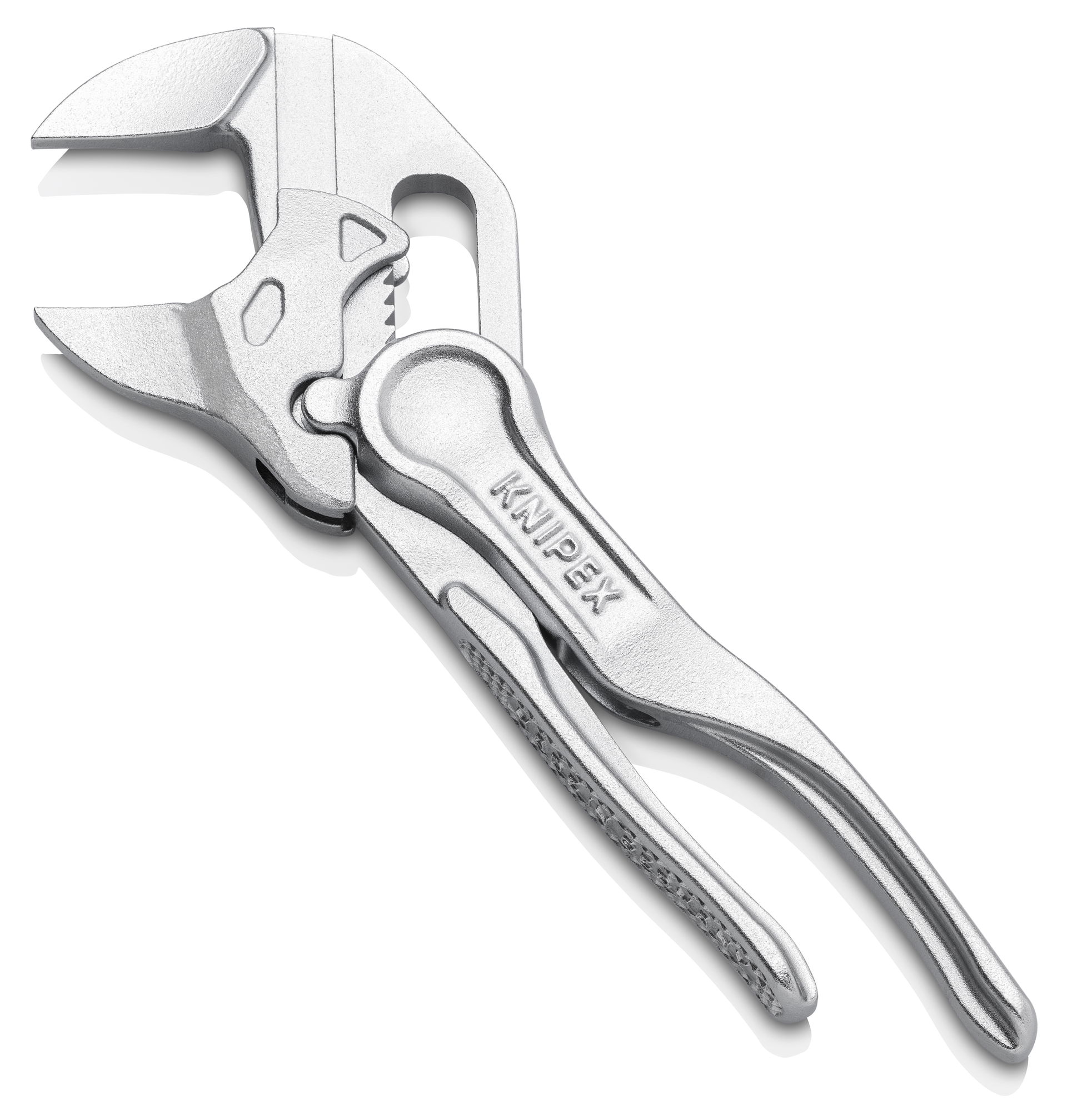 KNIPEX 86 04 100 Pliers Wrench XS pliers and a wrench in a single tool embossed, rough surface chrome-plated 100 mm – Image 2 of 7