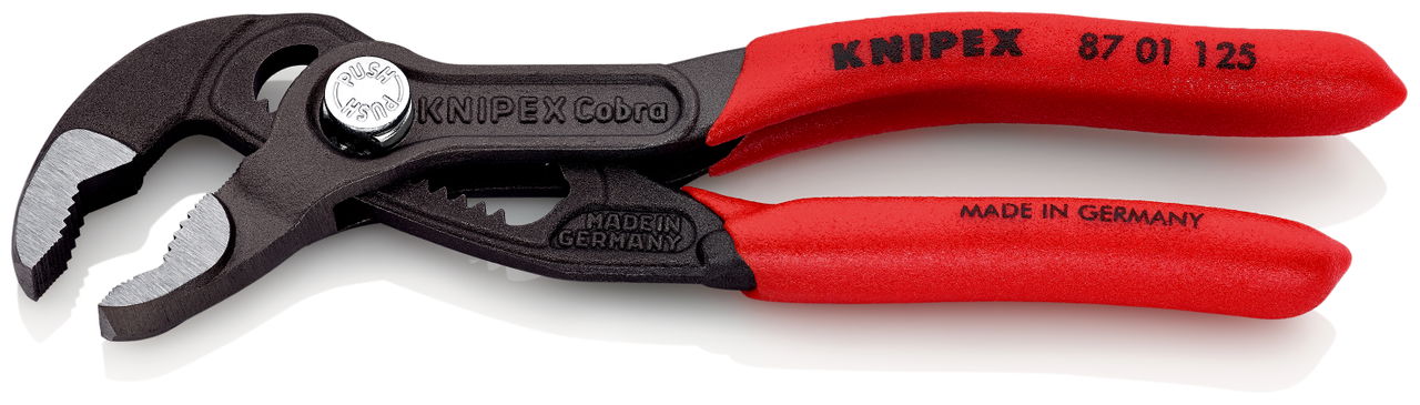 KNIPEX 87 01 125 Cobra® High-Tech Water Pump Pliers with non-slip plastic coating grey atramentized 125 mm – Image 2 of 6