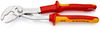 KNIPEX 87 26 250 T Cobra® VDE High-Tech Water Pump Pliers, insulated insulated with multi-component grips, VDE-tested with integrated insulated tether attachment point for a tool tether chrome-plated 250 mm