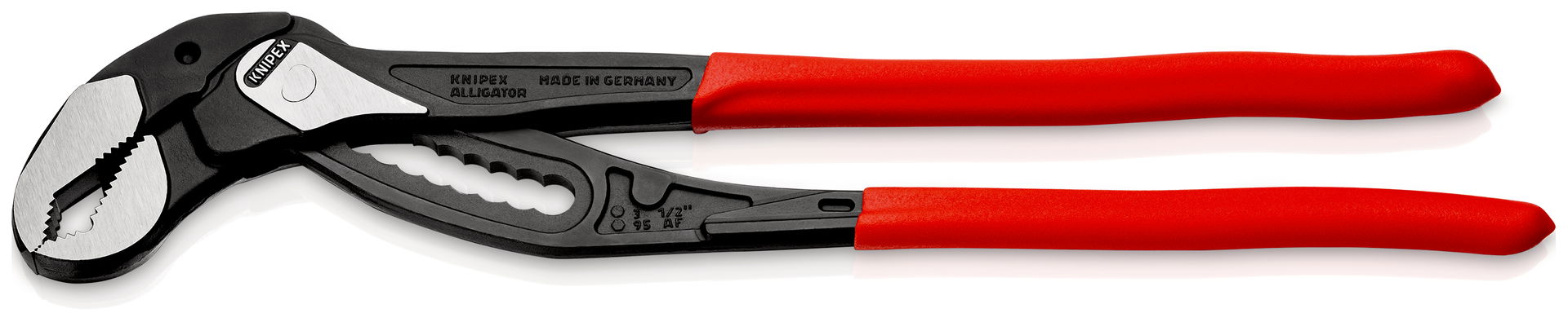 KNIPEX 88 01 400 Alligator® XL Pipe Wrench and Water Pump Pliers with non-slip plastic coating black atramentized 400 mm