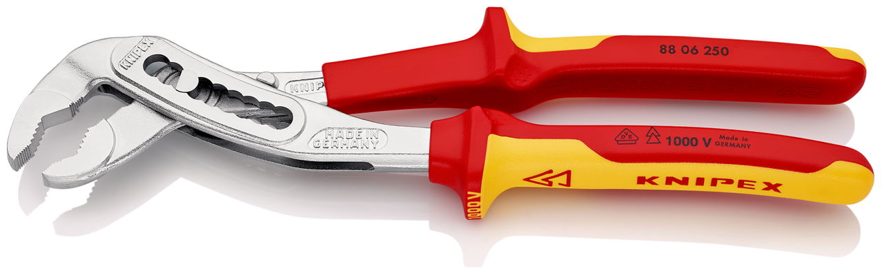 KNIPEX 88 06 250 Alligator® Water Pump Pliers insulated with multi-component grips, VDE-tested chrome-plated 250 mm – Image 2 of 4