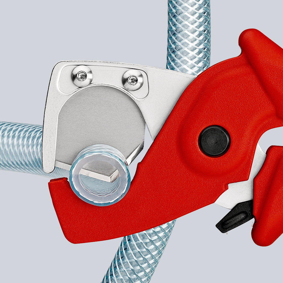 KNIPEX 90 20 185 PlastiCut® Cutter for flexible hoses and plastic conduit pipes glass fibre reinforced plastic handles 185 mm – Image 4 of 5