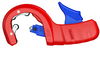 KNIPEX 90 23 01 BK DP50 Pipe Cutter for plastic drain pipes plastic coated 260 mm