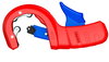 KNIPEX 90 23 01 BK DP50 Pipe cutter for thin-walled plastic drain pipes 202 mm
