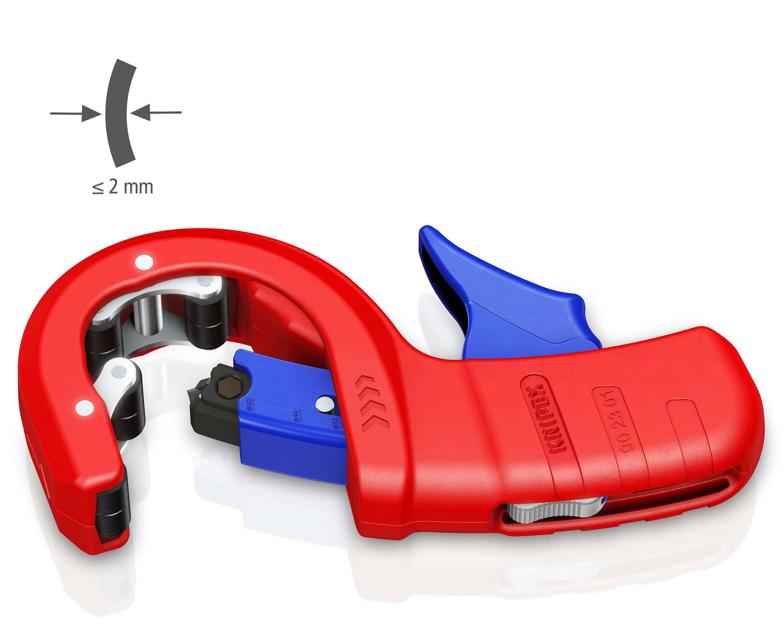 KNIPEX 90 23 01 BK DP50 Pipe cutter for thin-walled plastic drain pipes 202 mm – Image 2 of 8