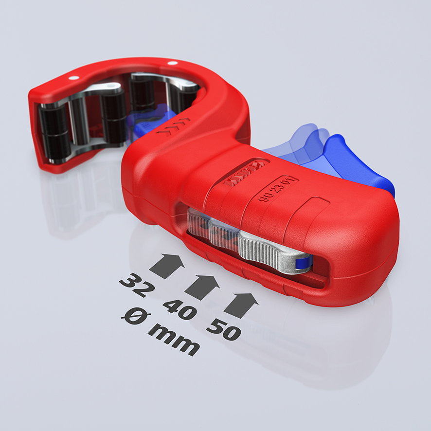 KNIPEX 90 23 01 BK DP50 Pipe cutter for thin-walled plastic drain pipes 202 mm – Image 7 of 8