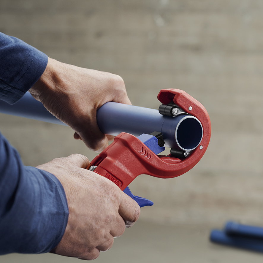 KNIPEX 90 23 01 BK DP50 Pipe cutter for thin-walled plastic drain pipes 202 mm – Image 4 of 8