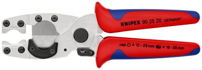 KNIPEX 90 25 20 SB Pipe Cutter for composite pipes and protective tubes with multi-component grips galvanized 210 mm (self-service card/blister)