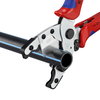 KNIPEX 90 25 20 Pipe Cutter for composite pipes and protective tubes with multi-component handles chrome-plated 210 mm
