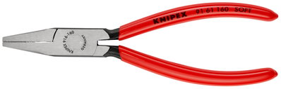 KNIPEX 91 61 160 Flat Nose Grozing Pliers plastic coated black atramentized 160 mm