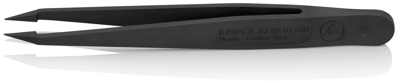 KNIPEX 92 09 02 ESD Plastic Tweezers ESD Smooth 115 mm