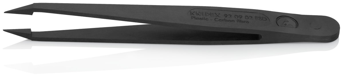 KNIPEX 92 09 02 ESD Plastic Tweezers ESD Smooth 115 mm – Image 2 of 2