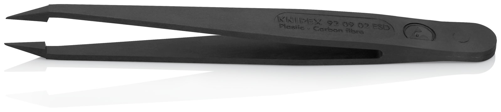 KNIPEX 92 09 02 ESD Plastic Tweezers ESD Smooth 115 mm – Image 2 of 2