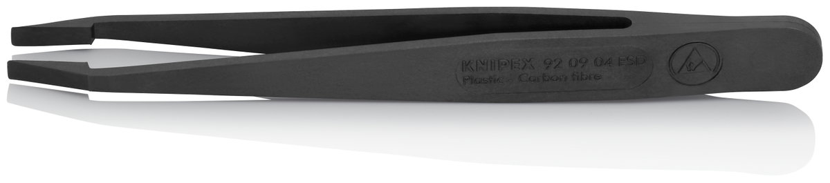 KNIPEX 92 09 04 ESD Plastic Tweezers ESD Smooth 115 mm