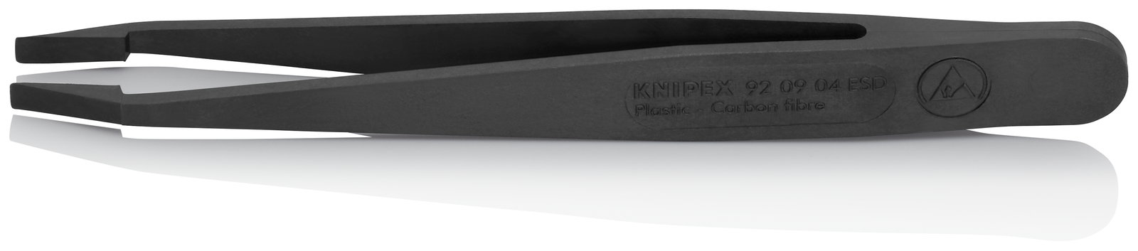 KNIPEX 92 09 04 ESD Plastic Tweezers ESD Smooth 115 mm