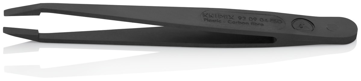 KNIPEX 92 09 04 ESD Plastic Tweezers ESD Smooth 115 mm – Image 2 of 2