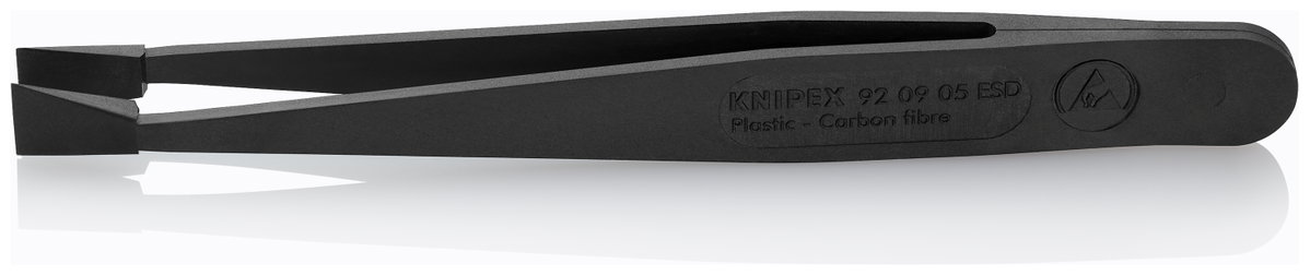 KNIPEX 92 09 05 ESD Plastic Tweezers ESD Smooth 115 mm