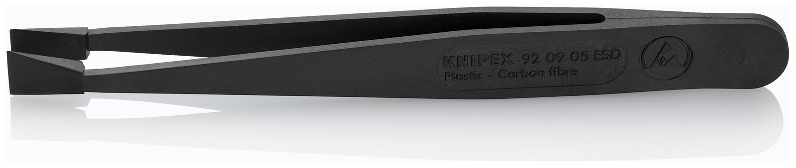 KNIPEX 92 09 05 ESD Plastic Tweezers ESD Smooth 115 mm