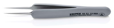 KNIPEX 92 21 13 ESD Precision Tweezers with rubber handles ESD 112 mm