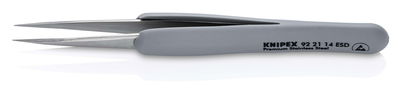 KNIPEX 92 21 14 ESD Precision Tweezers with rubber handles ESD 130 mm