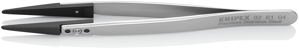 KNIPEX 92 81 04 Tweezers with exchangeable tips ESD Smooth 130 mm