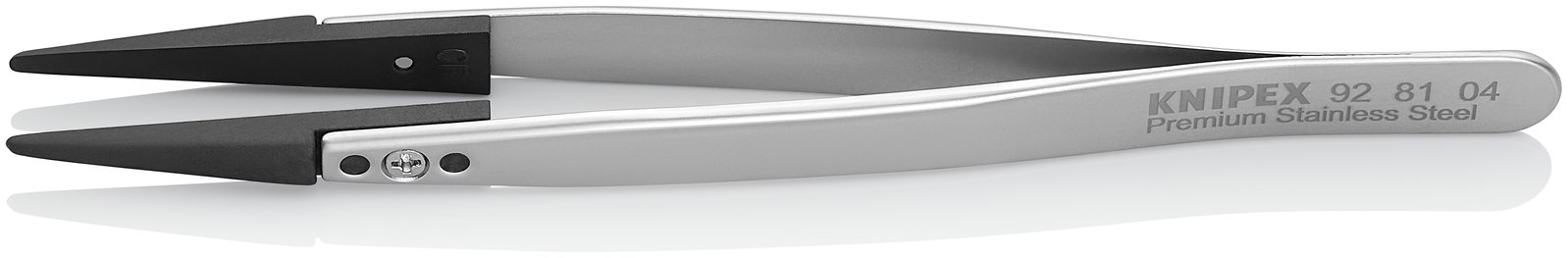 KNIPEX 92 81 04 Tweezers with exchangeable tips ESD Smooth 130 mm