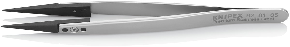KNIPEX 92 81 05 Tweezers with exchangeable tips ESD Smooth 130 mm