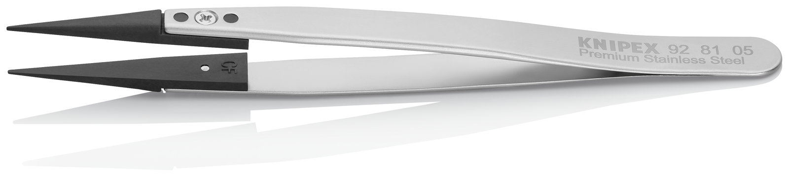 KNIPEX 92 81 05 Tweezers with exchangeable tips ESD Smooth 130 mm – Image 2 of 2