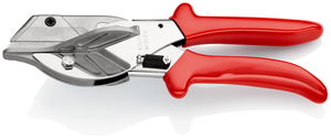 KNIPEX 94 35 215 Mitre Shears for plastic and rubber sections with plastic grips chrome-plated 215 mm