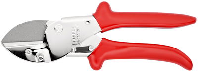 KNIPEX 94 55 200 Anvil shears with plastic grips chrome-plated 200 mm
