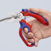KNIPEX 95 05 20 SB Angled Electricians' Shears with multi-component grips, glass fibre reinforced plastic 160 mm