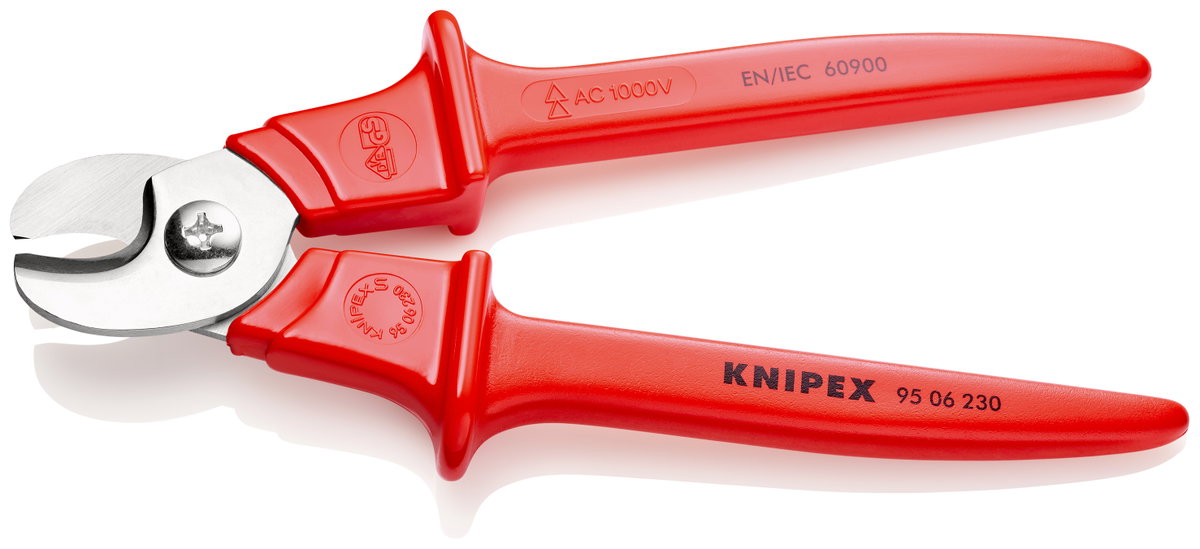 KNIPEX 95 06 230 Cable Shears handles extrusion plastic-coated plastic insulated, VDE-tested 230 mm – Image 2 of 2