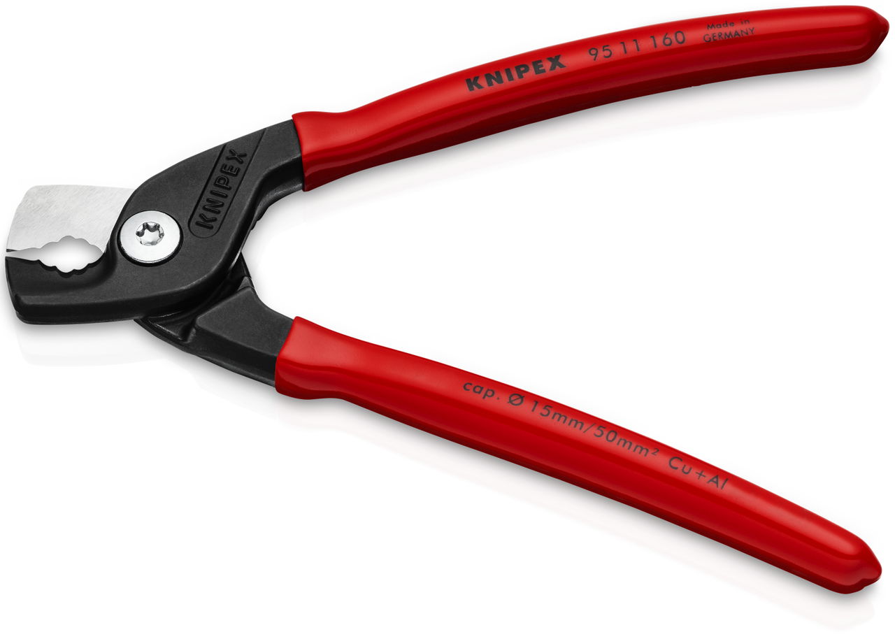 KNIPEX 95 11 160 StepCut® Cable Shears with plastic coating burnished 160 mm – Image 2 of 6