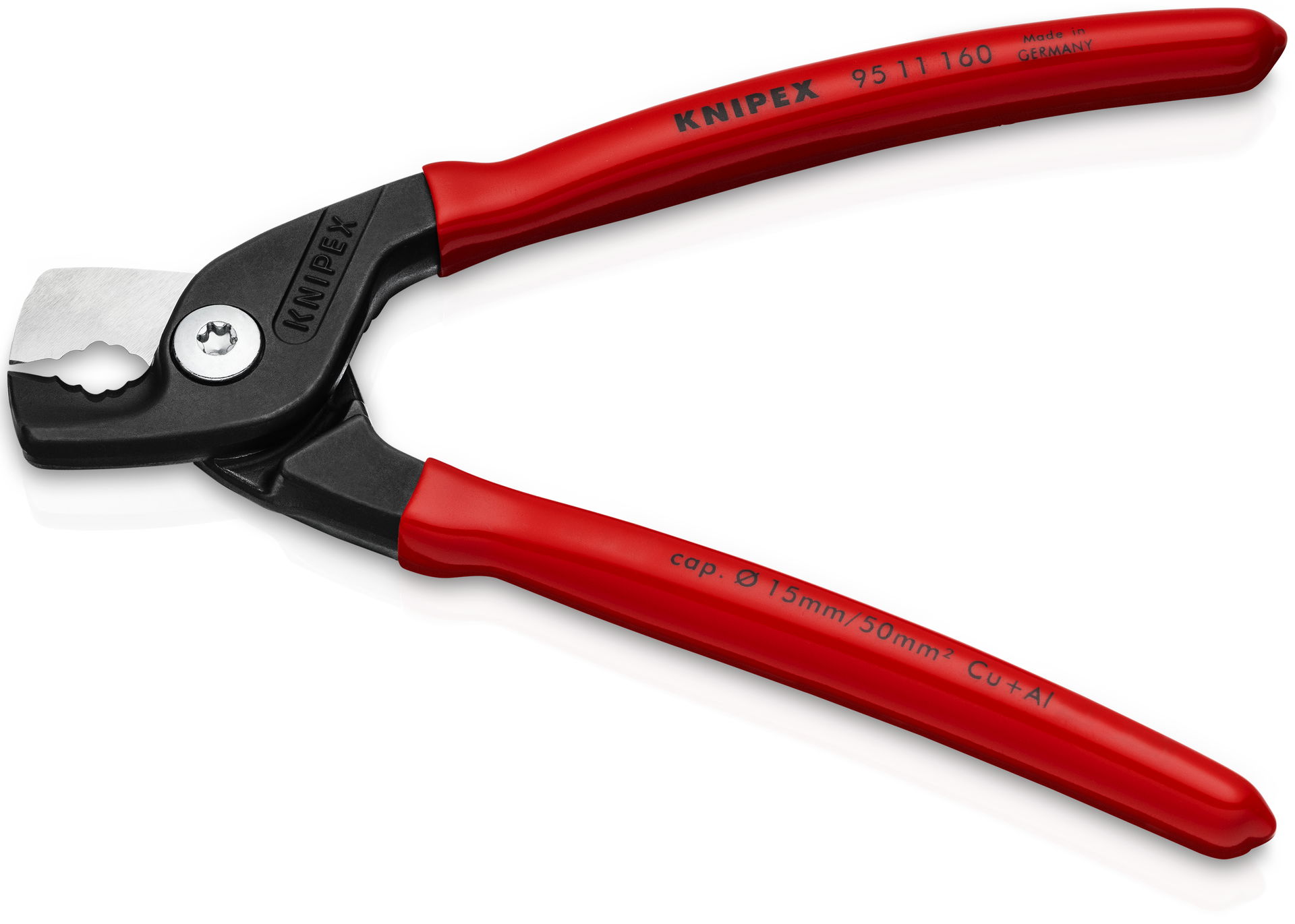 KNIPEX 95 11 160 StepCut® Cable Shears with plastic coating burnished 160 mm – Image 2 of 6