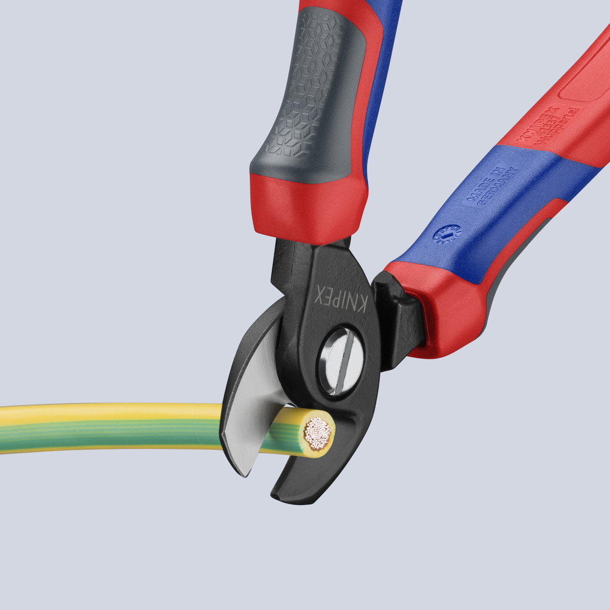 KNIPEX 95 12 165 Cable Shears with comfort handles burnished 165 mm – Image 2 of 4