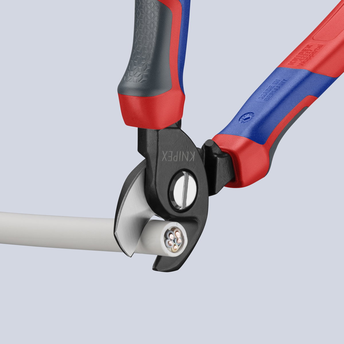 KNIPEX 95 12 165 Cable Shears with comfort handles burnished 165 mm – Image 3 of 4