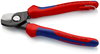 KNIPEX 95 12 165 T Cable Shears with multi-component grips, with integrated tether attachment point for a tool tether burnished 180 mm